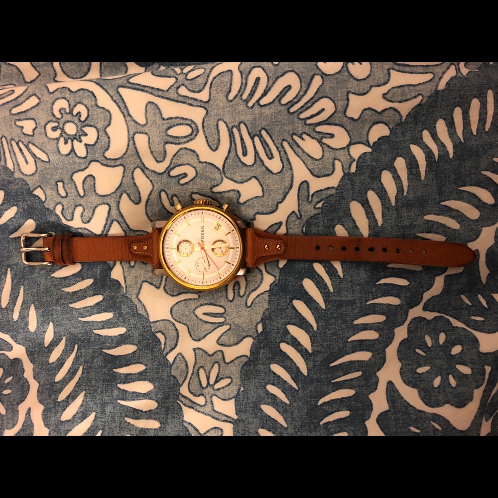 Fossil Original Chronograph Tan Leather Watch